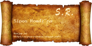 Sipos Romána névjegykártya