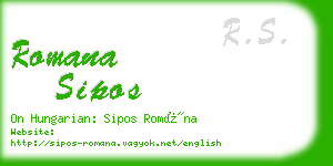 romana sipos business card